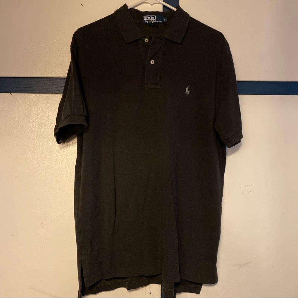 Polo by Ralph Lauren Black Classic Polo Shirt with Iconic Logo Mens Size Large